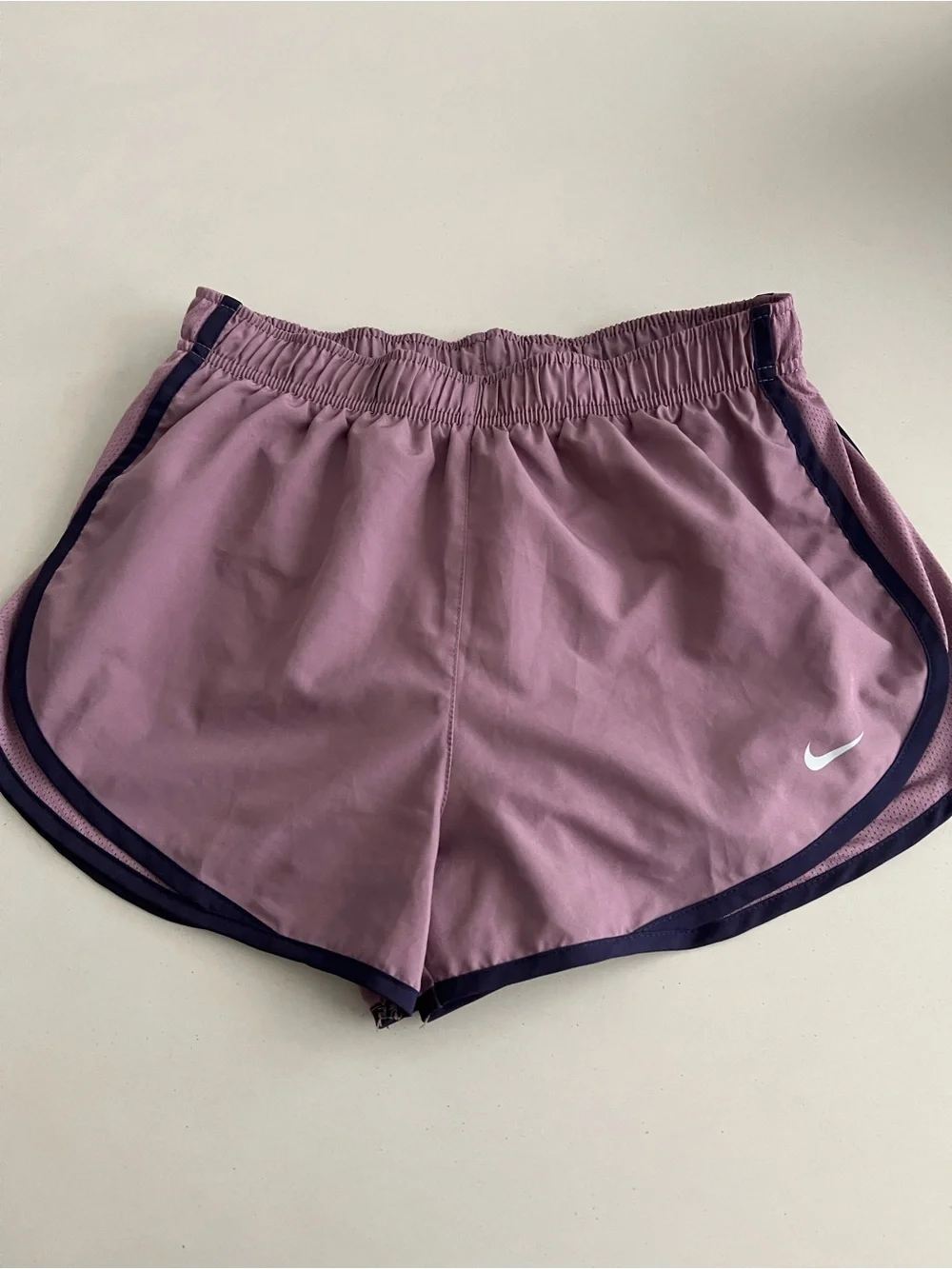 Nike Womens Dri-FIT Running Shorts Mauve Purple Size Medium Minimalist